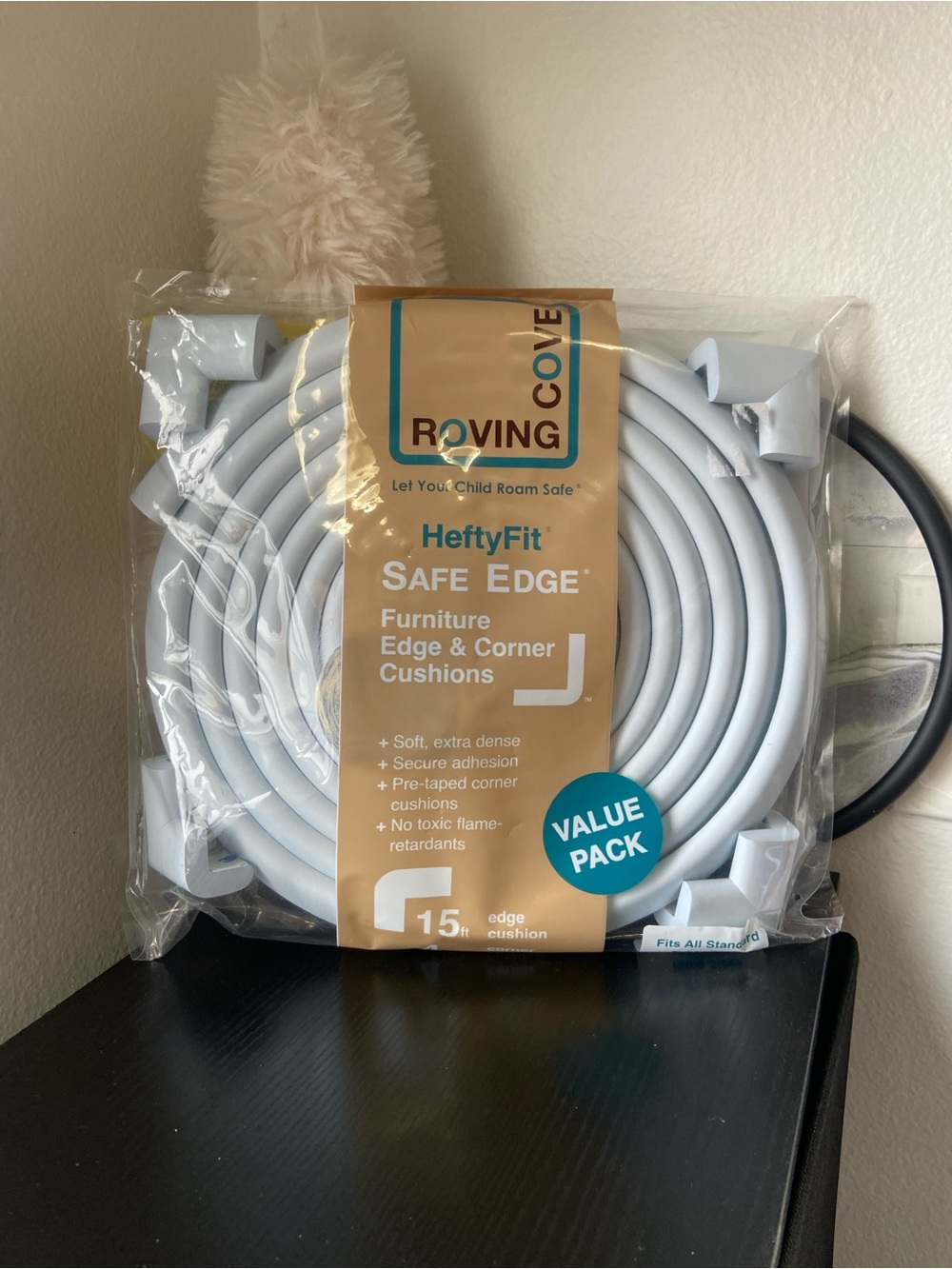 Roving Cove HeftyFit Safe Edge Furniture Edge & Corner Cushions Oyster White NWT